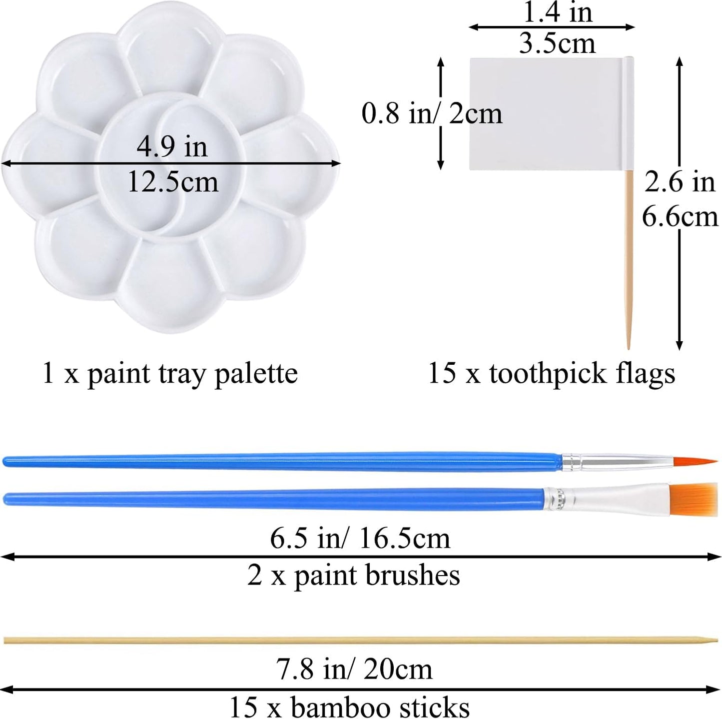 48PCS Solar System Model Foam Ball Kit Includes 10 Sizes Polystyrene Spheres Balls, Bamboo Sticks, Toothpick Flags, 12 Color Pigments, Brushes, Paint Tray Palette for School Science Projects