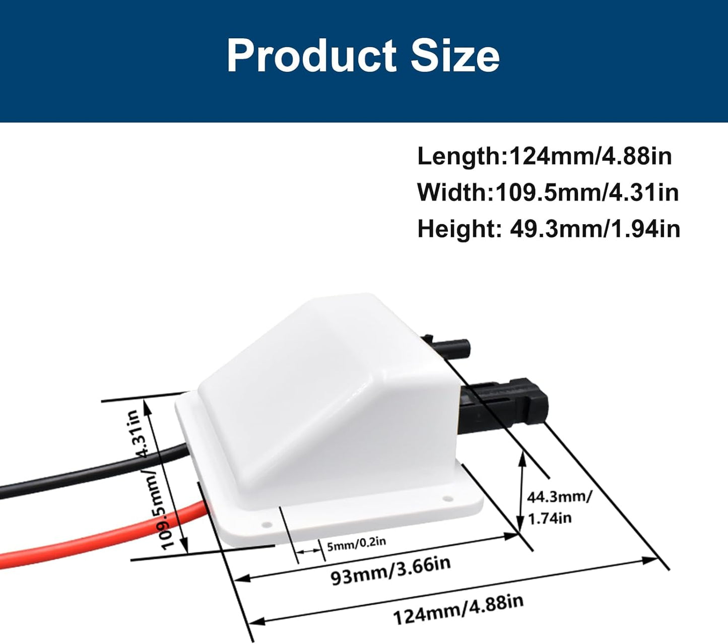 Solar Panel Mounts Bracket Set of 4pcs (White), Drill Free ABS Corner Roof Brackets Mounting Kit, Durable Solar Mount Rack Accessories for RVs, Trailers, Boats, Yachts, Vans, Carports