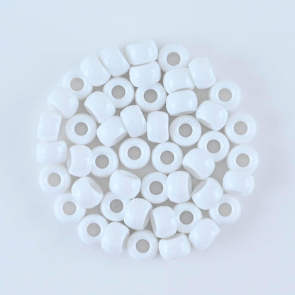 lelulim™ 1000 PC Pony Beads Opaque Black 3IN / 9mm Diameter. (Black)