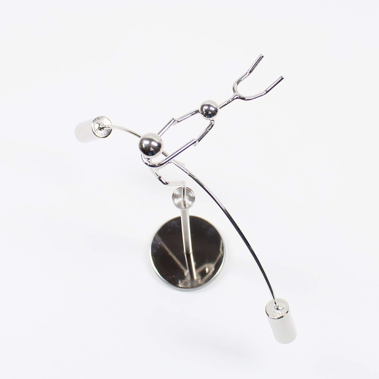Sunnytech Steel Balance Physics Toy Weightlifter Kinetic Art Balance Toy Balancing Decompressive Science Home Office Toy for Desk Decor WJ020
