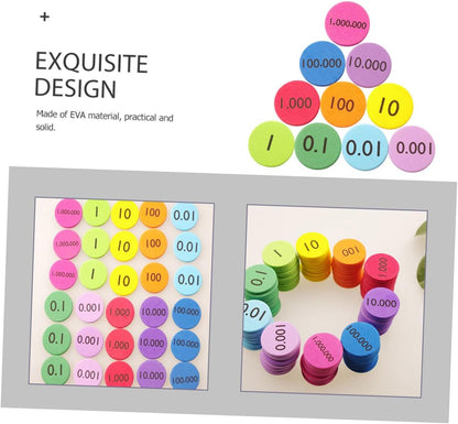 300Pcs Eva Foam Place Value Disks Non Slip Math Discs for Counting Learning Educational Manipulatives for Teachers