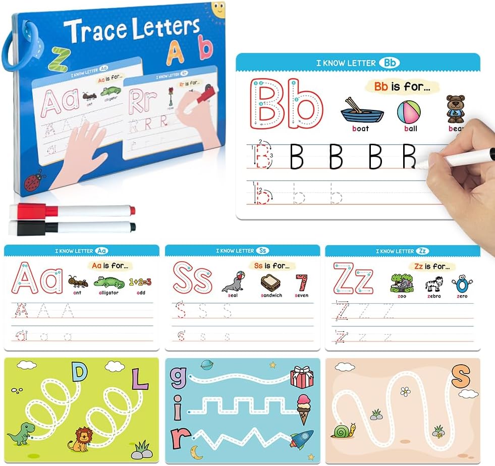 Lachilly 1-100 Double-Side Flashcards - Dry Erase Handwriting Practice Learning Tracing Number Flash Cards - Preschool Pre Kindergarten Educational Resources for Toddlers Age 3-5