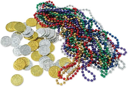 Beistle 200 Piece Embossed Plastic Coins For Pirate Treasure Chest Favors, Casino Theme Decorations