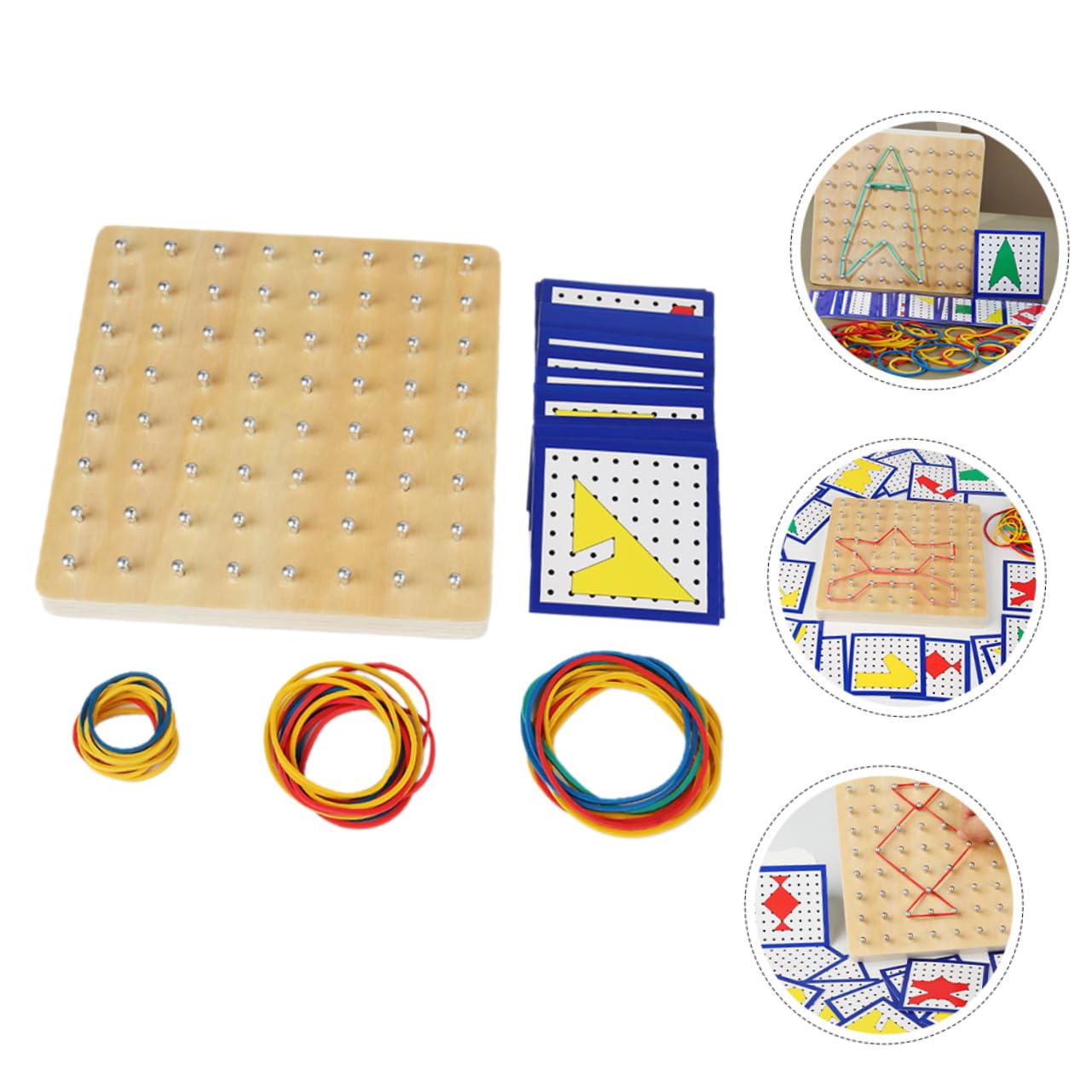 1Set Geoboard for Educational Pegboard for Primary Mathematics Shapes Creative Play for Classroom Home Learning Enhances Confidence Creativity