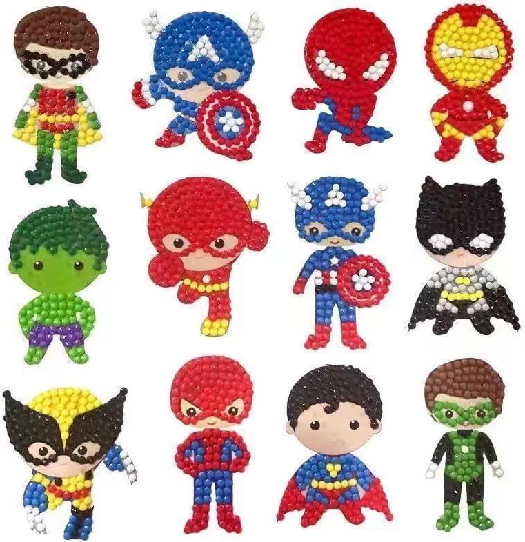FONYANE Diamond Art for Kids & Girls & Boys,Gem Art Animal Stickers Craft Kit for Kids Ages 4-6-8-10-12,Arts & Crafts for Boys Girls Birthday Party Gift Toy
