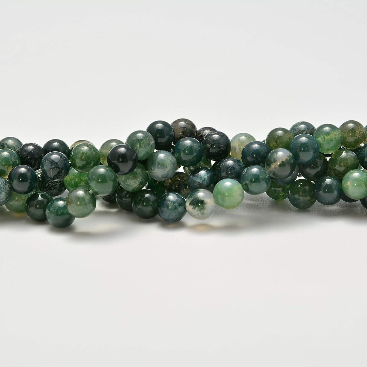 NCB 100pcs Original Natural Stone Beads Gemstone Round Loose Beads 6mm 8mm 10mm (Blue Aventurine, 6mm 100Beads) - Colors B