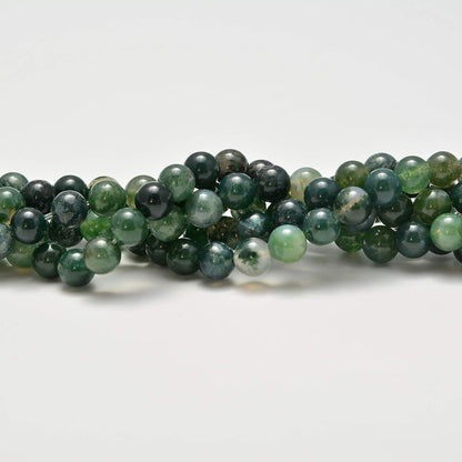 NCB 100pcs Original Natural Stone Beads Gemstone Round Loose Beads 6mm 8mm 10mm (Blue Aventurine, 6mm 100Beads) - Colors B