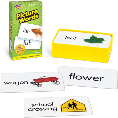 Trend Enterprises: Picture Words Skill Drill Flash Cards, Content-Rich Self-Checking Cards to Practice and Master, Great for Skill Building, 96 Cards Included, Ages 5 and Up