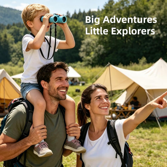 Binoculars for Kids 8-12, 10x25 Kids Binoculars for Nature Exploration, HD Childrens Binocular for Bird Watching, Hiking, Camping, Outdoor Adventure - Purple
