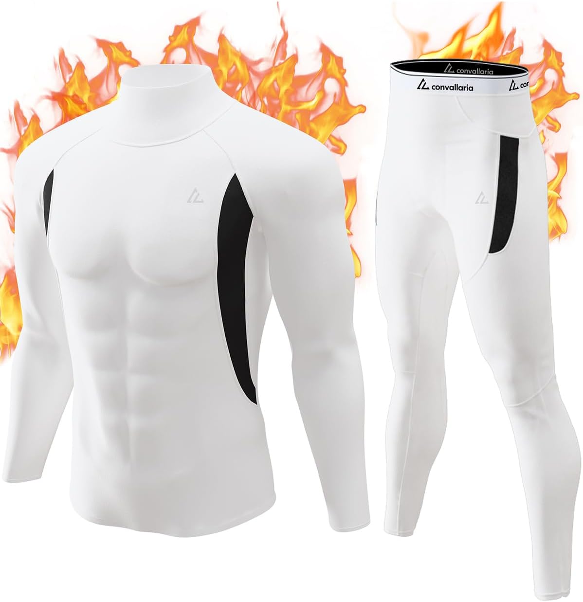 CL convallaria Thermal Underwear Long Johns Set Mens Winter Gift Hunting Gear Sport Base Layer Bottom Top - Colors B