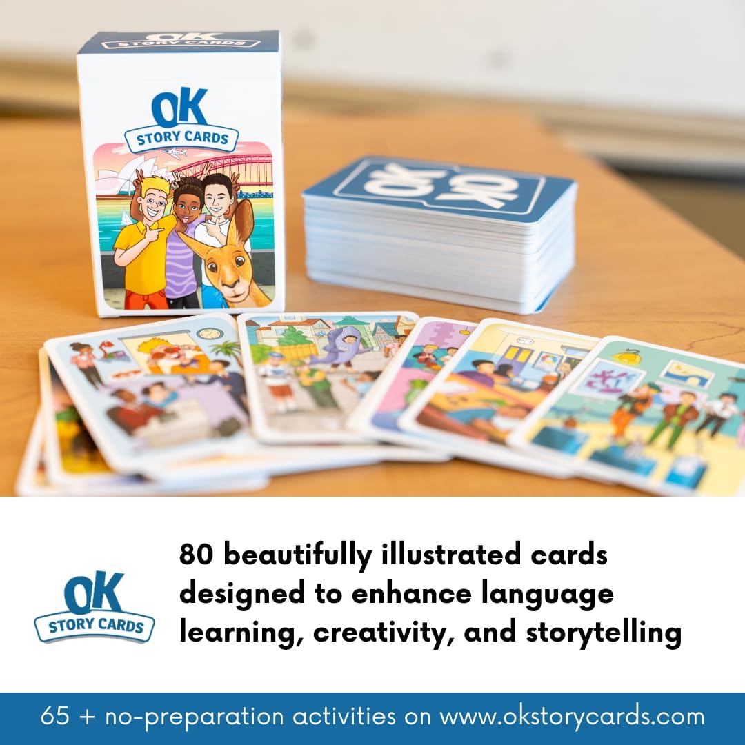 Creative Storytelling Cards for Kids & Classrooms – 100 Illustrated Prompt Cards for Language Learning, ESL & Speech Therapy