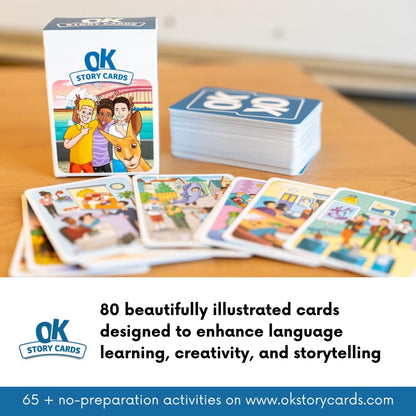 Creative Storytelling Cards for Kids & Classrooms – 100 Illustrated Prompt Cards for Language Learning, ESL & Speech Therapy