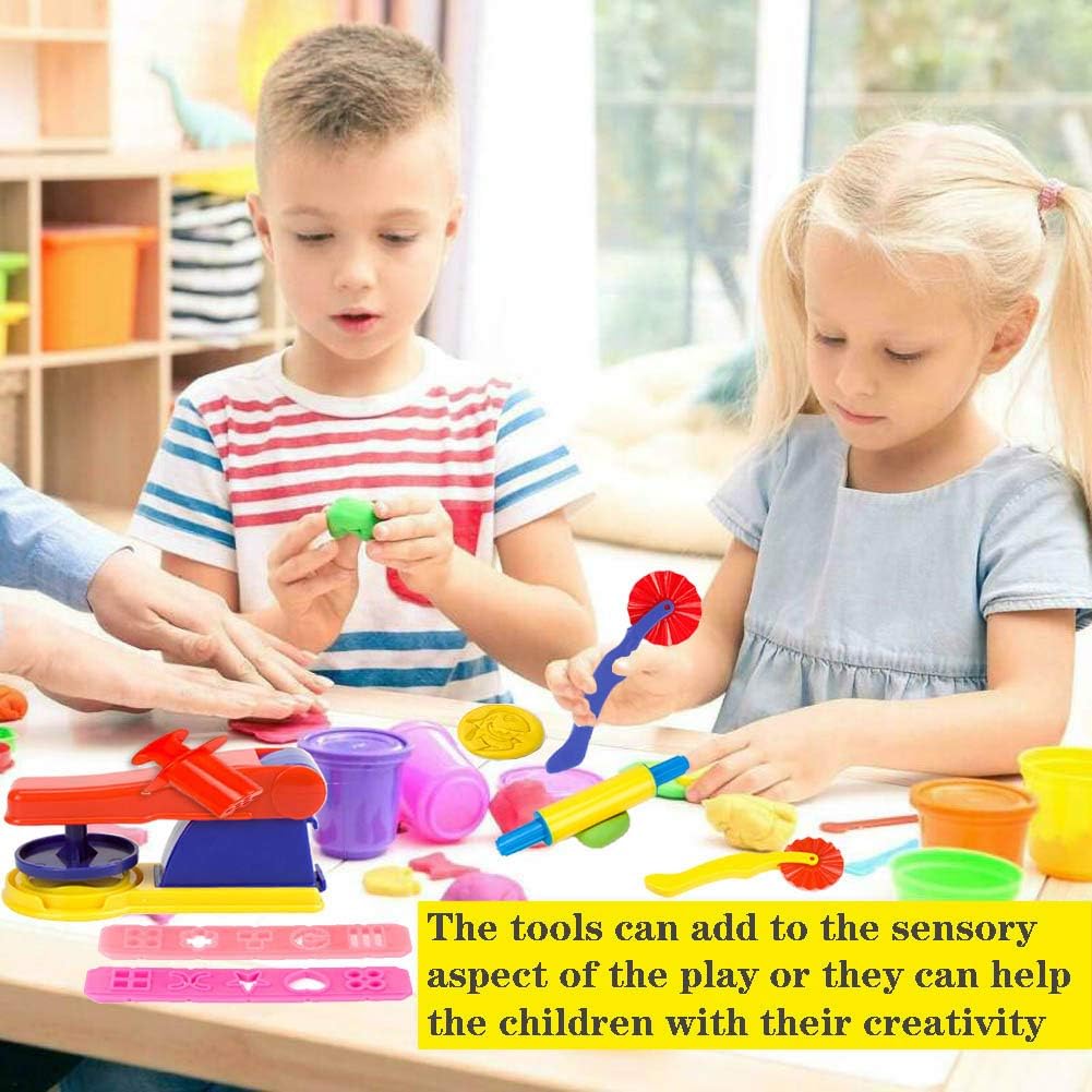 36-Piece Dough Tool Set for Kids Ages 3-8 – Includes Animal Cutters, Rolling Pins, Rollers, Random Colors
