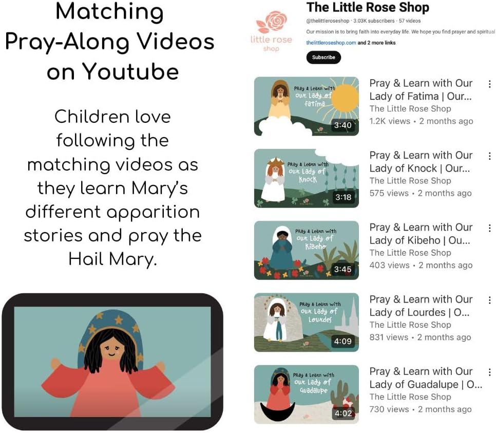 Rosary Quiet Book for Babies and Toddlers - Explore The Mysteries of The Rosary Through Play - Interactive Faith-Based Sensory Learning - Ideal for Family Prayer and Baptism Gifts