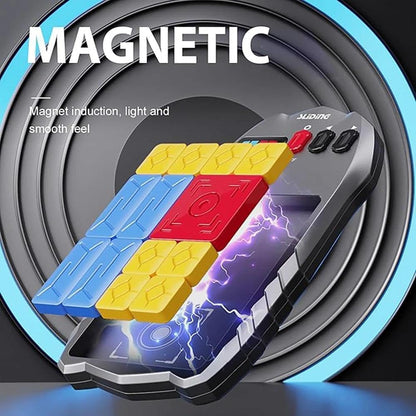 Super Slide Puzzle Game, Rechargeable Electronic Brain Teaser with 500+ Levels, Addictive Sliding Puzzle Challenge for Kids & Adults (Black)