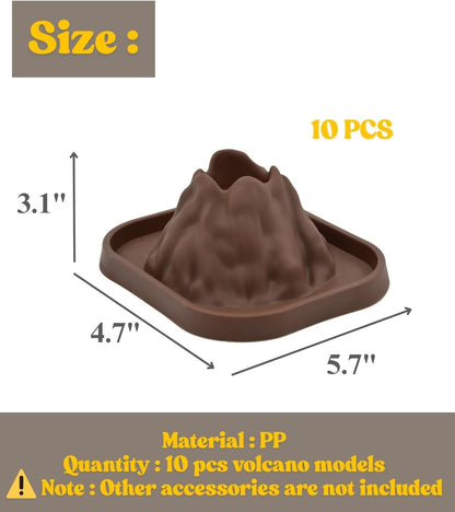 Volcano Science Kit 10 Pcs - DIY Demonstration Model & Fairy Garden Decoration