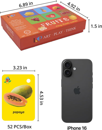 Toddler Number Flash Cards,No.123 Sight Words with Pictures Preschool Kids Flash Cards 28 Pcs with Ring(Number)