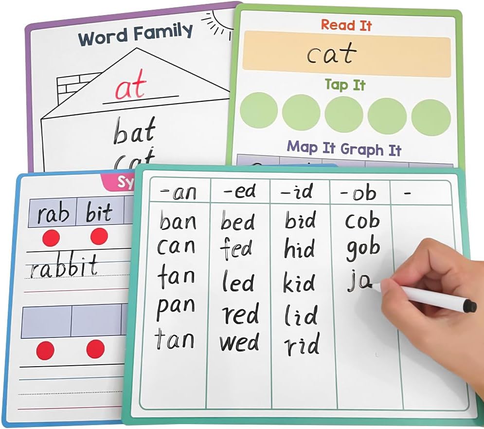 Lachilly Double Sided Dry Erase Handwriting Practice Boards Fractions Learning Place Value from Billions to Decimal Numbers Math Grid Manipulative Lapboard for Students