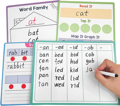 Lachilly Double Sided Dry Erase Handwriting Practice Boards Fractions Learning Place Value from Billions to Decimal Numbers Math Grid Manipulative Lapboard for Students