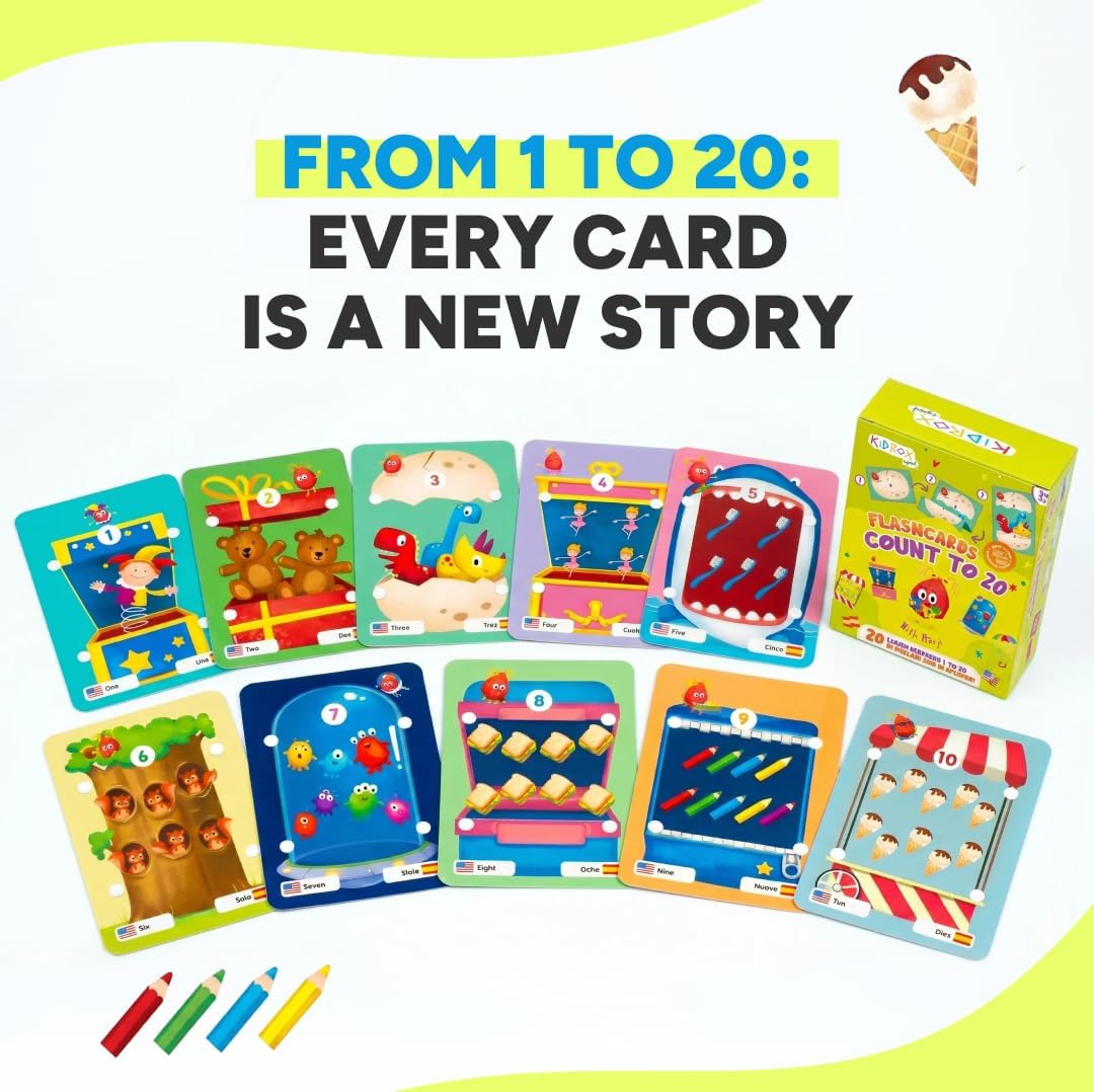Kidrox Squad Alphabet Flashcards for Kids – 26 Slide-Reveal Cards in English & Spanish | Magic Pull-Tab Bilingual Learning Game for Toddlers & Preschoolers Age 3+