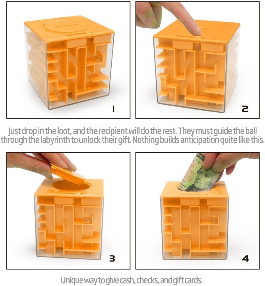 Trekbest Money Maze Puzzle Box - A Fun Unique Way to Give Gifts for Kids and Adults (Green)