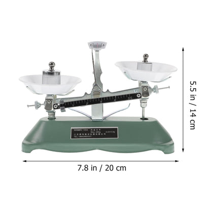 Laboratory Triple Beam Balance Scale with Weights and Tweezers 7.87 Inch Portable Precision Scale for Classroom Science Experiments and Physics Chemistry Teaching Tool