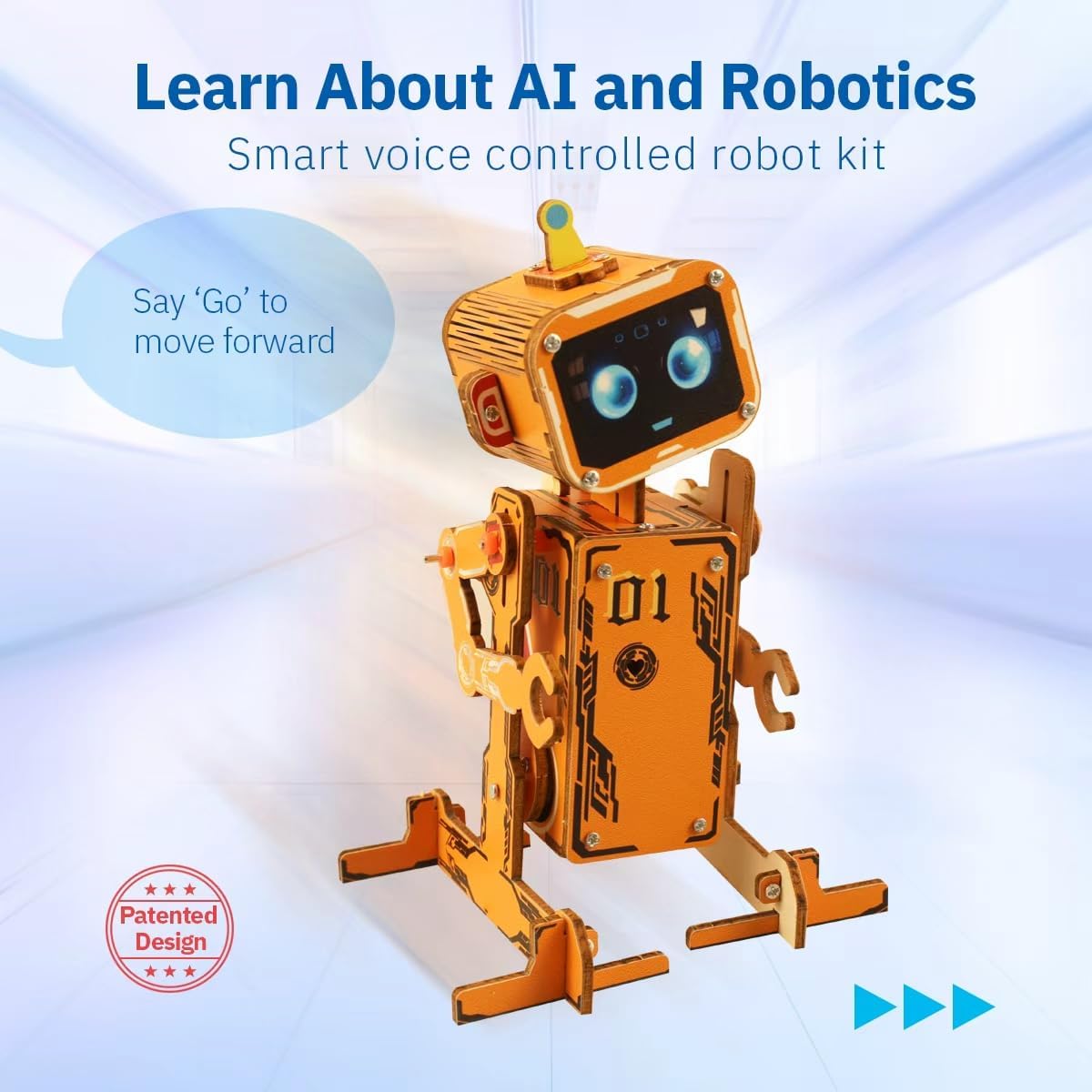 STEM Robotics Kit for Kids 8-12, DIY Voice-Control Interactive Robot Building Science Kit for Kids Age 8-12, for Science & Tech Enthusiasts