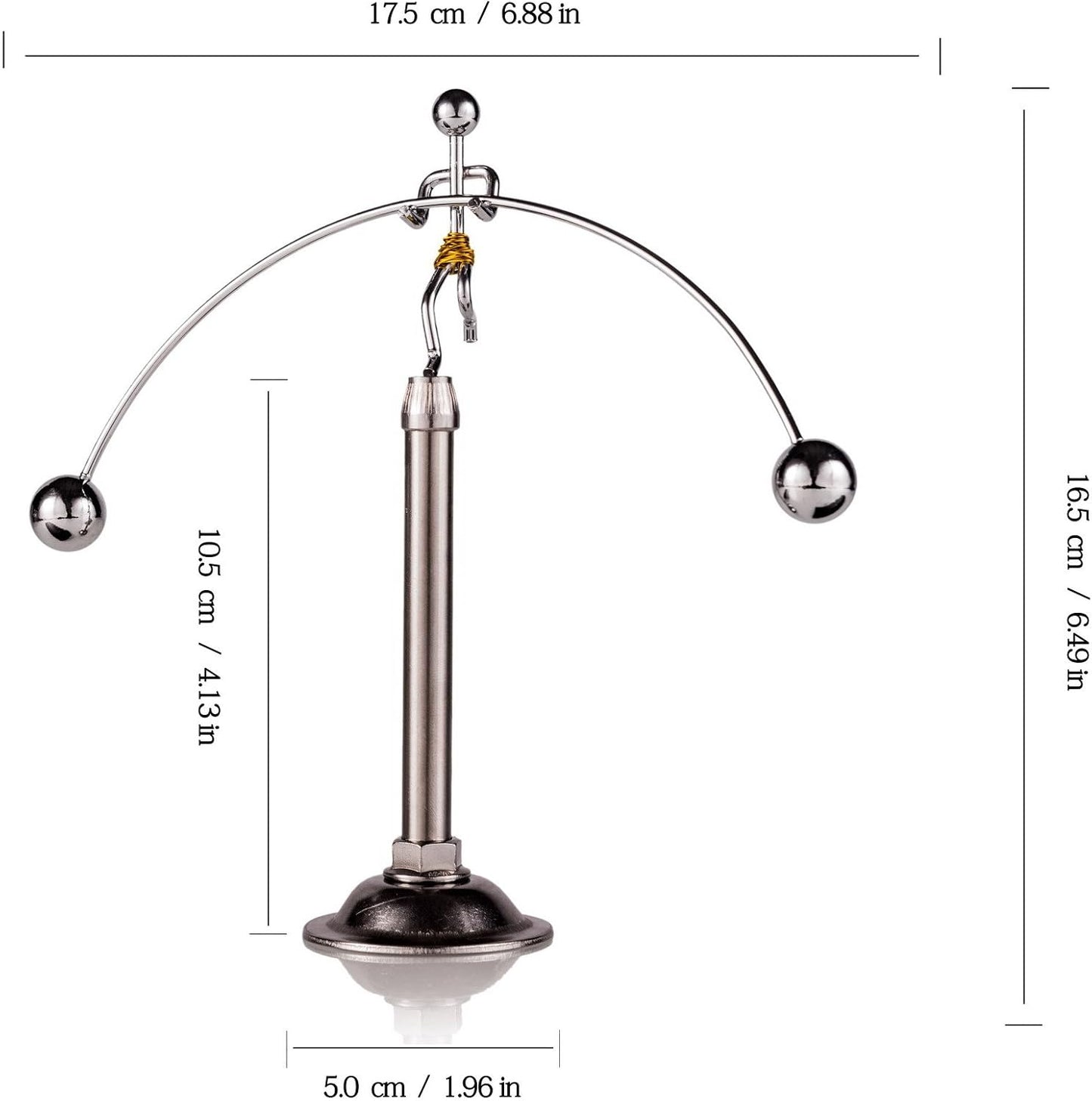 Sunnytech Steel Balance Physics Toy Weightlifter Kinetic Art Balance Toy Balancing Decompressive Science Home Office Toy for Desk Decor WJ020