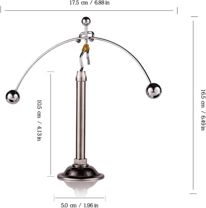 Sunnytech Steel Balance Physics Toy Weightlifter Kinetic Art Balance Toy Balancing Decompressive Science Home Office Toy for Desk Decor WJ020