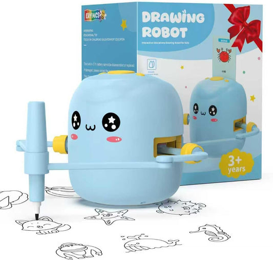 Drawing Robot for Kids, Voice Interactive Educational Drawing Robot, Montessori Painting Learning Toys with 150 Cards, Christmas Birthday Party Gift for 3 4 5 6 7 8 Years Old Girls Boys