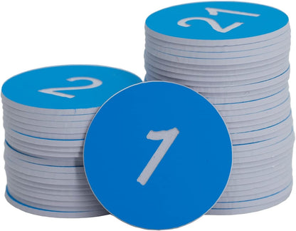 StayMax Plastic Number Tags Engraved Numbered Tags Without Hole (1-50, Black)