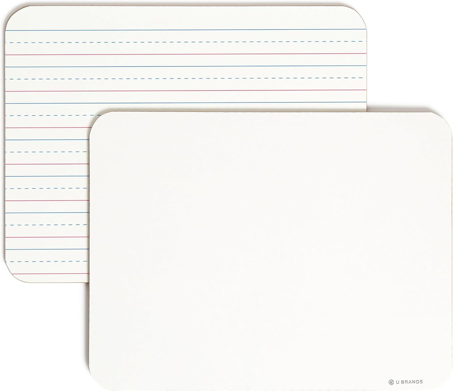U Brands Dry Erase Lapboards, 10 Pack, 9" x 12", Double-Sided Small Whiteboards for School, Student Lapboards for Classroom, School & Homeschool Supplies, Portable Mini Whiteboard Set