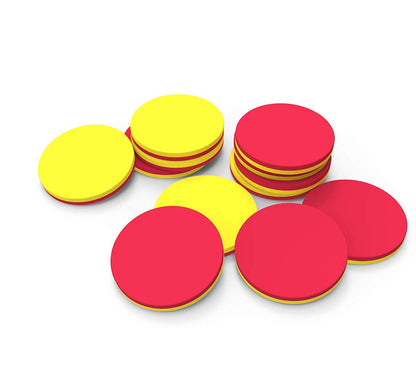 hand2mind Plastic Math Counters for Kids, Red and Yellow Counters, Math Manipulatives for Counting, Sorting, Pattern, Bingo Chips, Game Tokens, Homeschool Supplies (Set of 1000)