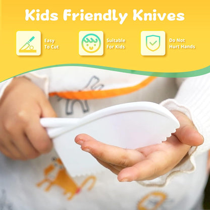 13 Pieces Montessori Kitchen Toys for Toddlers-Kids Cooking Sets Real-Toddler Toys Set for Real Cooking with Plastic Children Safe Knives Crinkle Cutter Kids Cutting Board