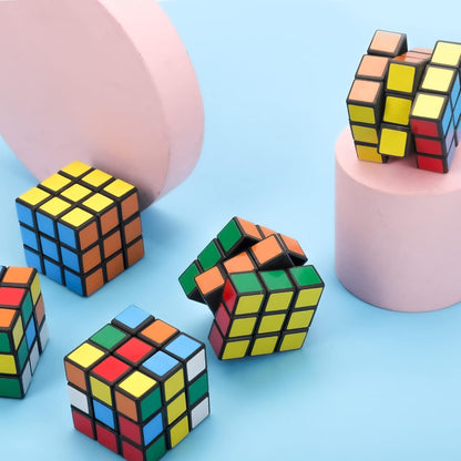 48 Pack Mini Cube Bulk, 1.18 Inch 3x3x3 Small Puzzle Cubes Set, Birthday Party Favors, Classroom Rewards Prizes, Stocking Stuffers, Easter Basket Fillers for Kids