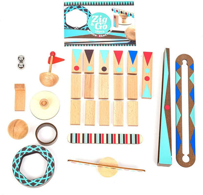 DJECO Zig & Go Big Boum Wall Construction Set (48pcs) - Chain Reaction Game for Kids - Fun & Creative Activity for Friends & Family, Educational Toys for Children 8+ Years Girls & Boys