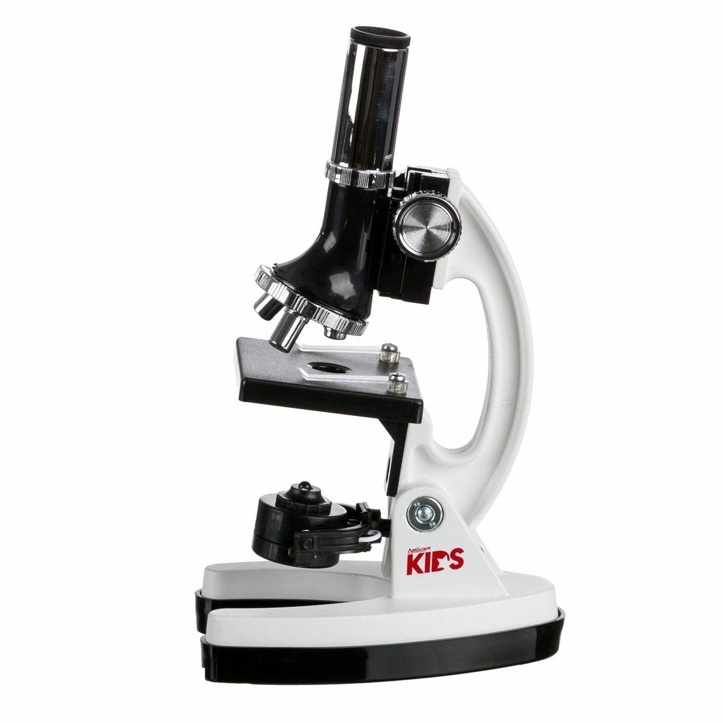 AmScope M30-ABS-KT1-WM 120X-240X-300X-480X-600X-1200X Educational Metal Arm Kids Compound Microscope Kit + Book