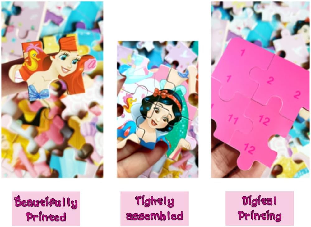 60 Piece Jigsaw Puzzles for Kids Ages 4-8 Educational Learning Toys for Boys & Girls Fun Puzzle Game with Sturdy Tin Box Storage Toddler & Preschool Children’s Activity