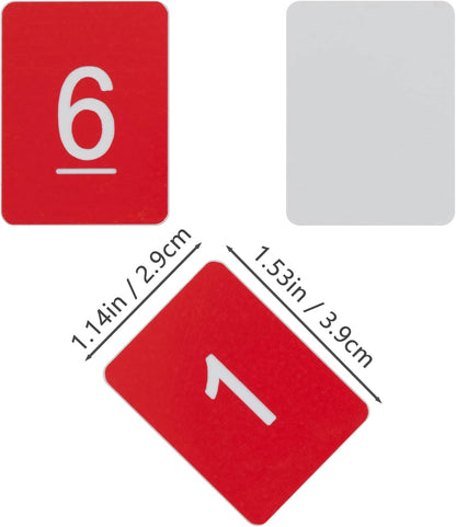 StayMax Rectangle Plastic Numbered Tags Number Disc Number Token (0-25, Blue)