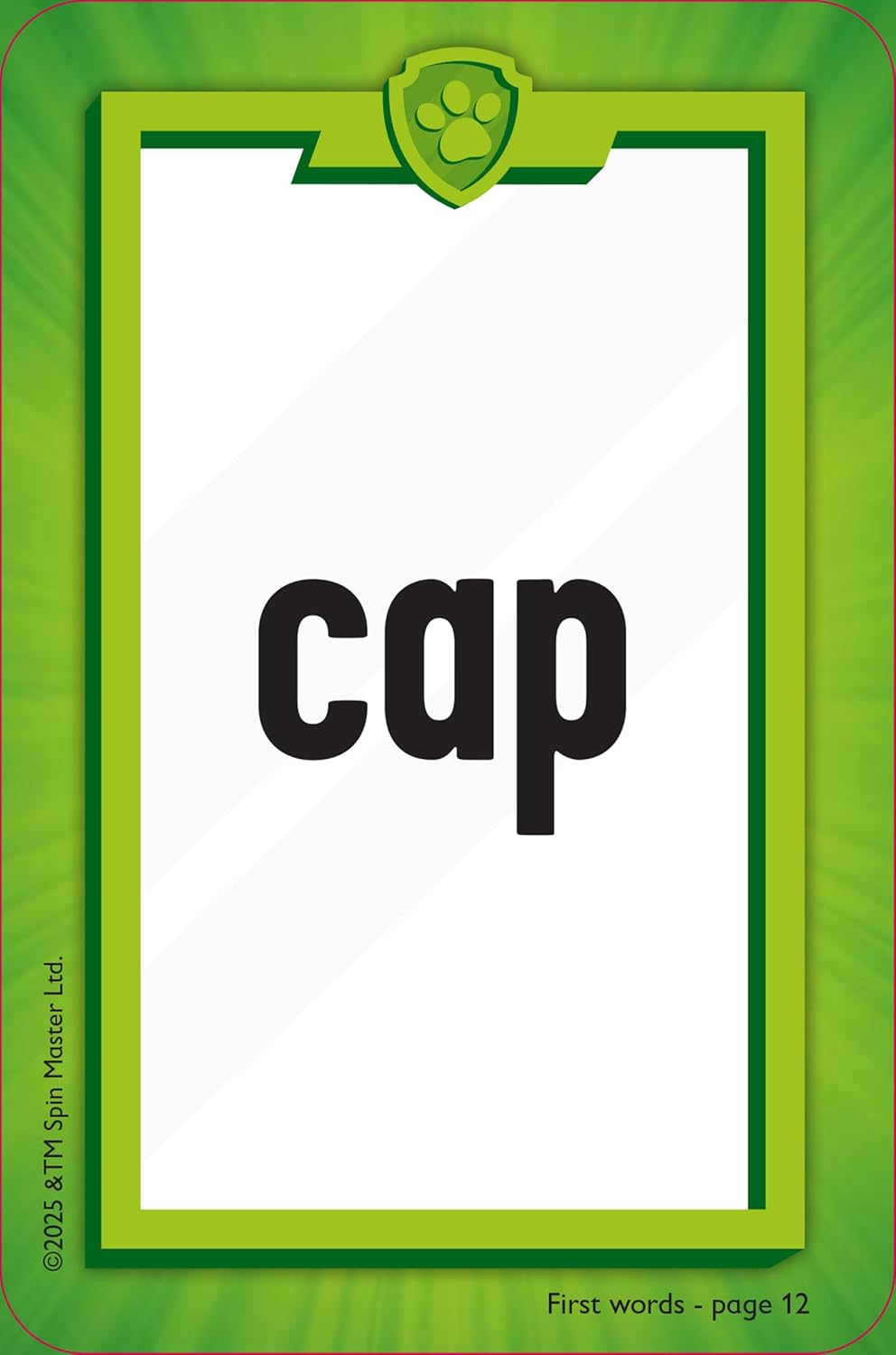 PAW Patrol First Words Flashcards