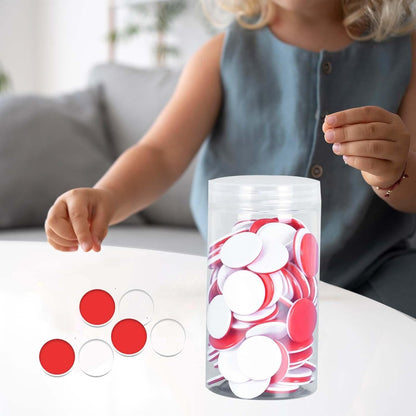 100 Pieces Learning Counters Two Color Counters for Math Practice Bingo Chips Math Counters for Kids for Game Classroom