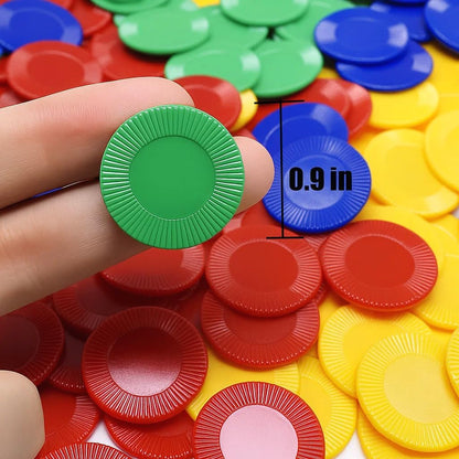 120Pcs 6-Color Plastic Poker Mini Chips (2.2CM Diameter) - Bulk Game Chips for Poker Play,Math Counting Learning, You Teaching & Rewards (6color)