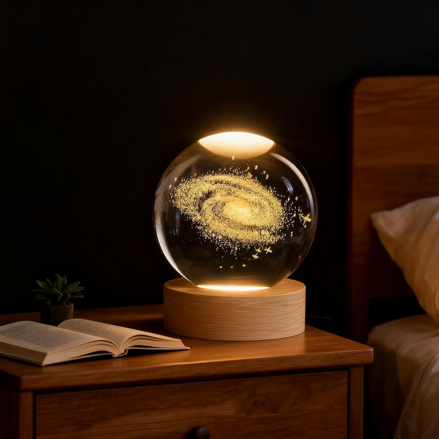 3D Solar System Crystal Ball, 2.4in Universe Gifts Decorative Quartz Glass Ball, Space Laser Engraved Model Astronomy Decor, Physics Display Sculpture Home Decor Crafts for Friends Mom Women Boys