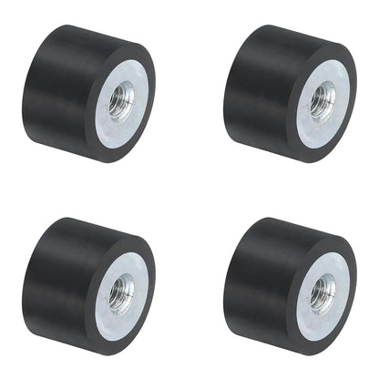 uxcell 4Pcs 20 x 10mm M6 Female Thread Rubber Mounts, Vibration Isolator, Replaces Anti Vibration Pads Flat Silent Block Base Block
