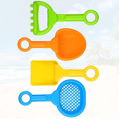 Skylety 8 Pieces Sand Shovels for Kids Colorful Plastic Rake Summer Beach Sand Sifter Shovel for Planting Digging Garden Tool Travel Beach Essentials
