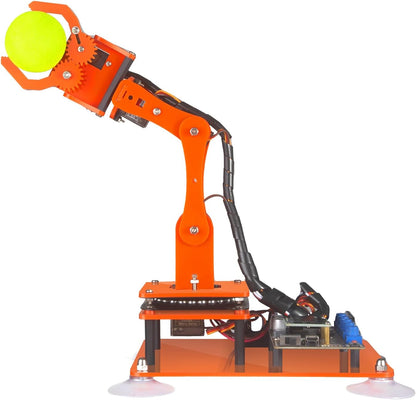 Adeept 5DOF Robotic Arm Kit Compatible with Arduino IDE, Programmable DIY Coding STEM Educational 5 Axis Build Robot Arm, Robot Starter Kit with OLED Display Processing Code and Tutorials - Black