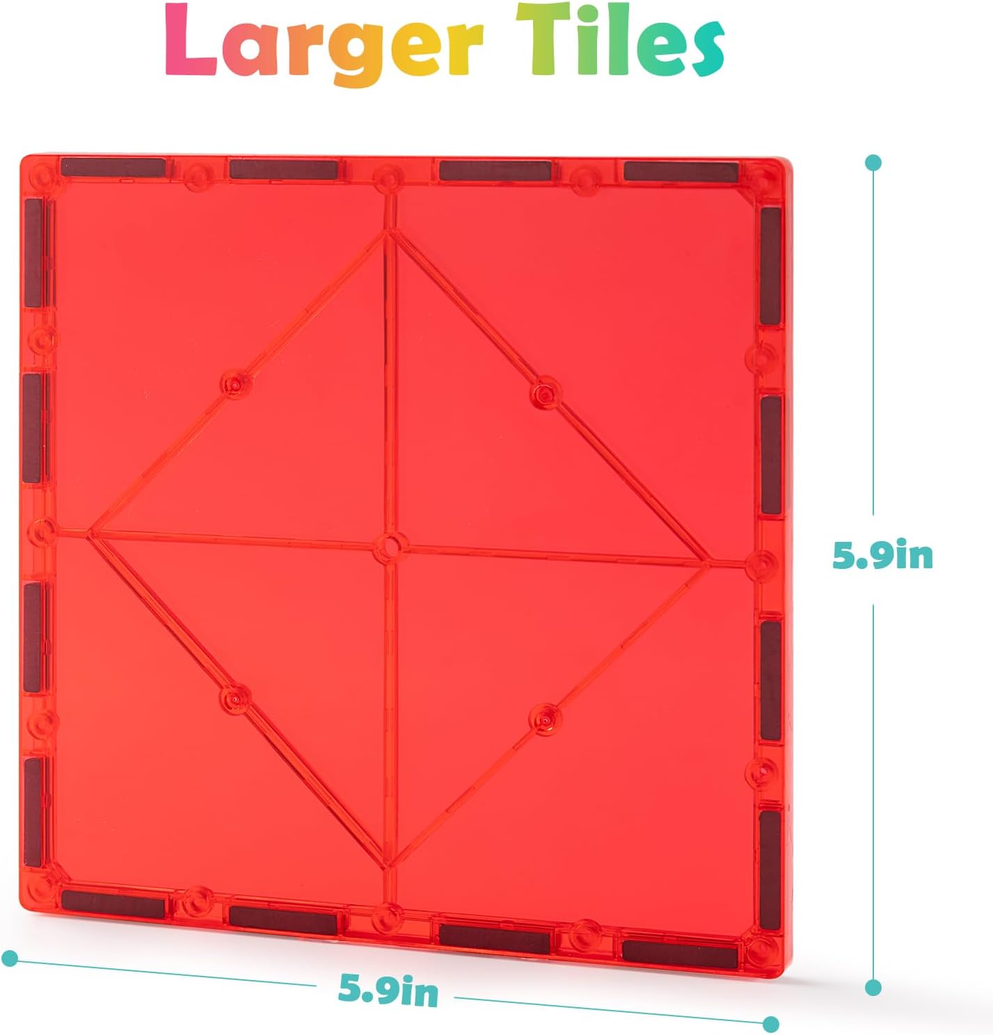 Gemmicc Magnetic Tiles, Deluxe 136 PCS Building Blocks Magnet Toys for Kids,3D Magnet Puzzles Stacking Blocks for Boys Girls,Huge Set with 2 Cars