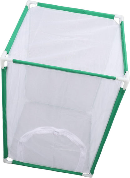 Clear Mesh Butterfly Enclosure, Transparent View Butterfly Habitat Sturdy Frame Chameleon Cage for Exploration Observation Small Creature Care