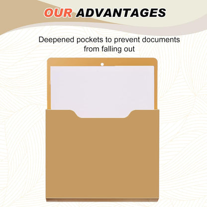 Fuutreo 6 Pcs Magnetic Wall File Organizer Magnetic Wall File Holder Refrigerator Magazine Holder for Mail Letters Paper(Aqua Green,Vertical-large)