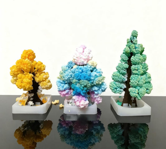 3 in 1 Mini Christmas Tree Magic Growing, Magic Growing Christmas Trees, Colorful DIY Crystal Growing Kit, Paper Tree Christmas Decorations, Xmas Ornament Gift for Boys and Girls